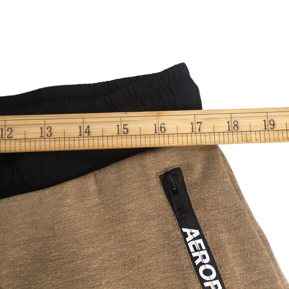 Aeropostale Pants Mens Large Jogger Nylon Panel Zip Pocket Drawstring Athletic - Picture 10 of 15